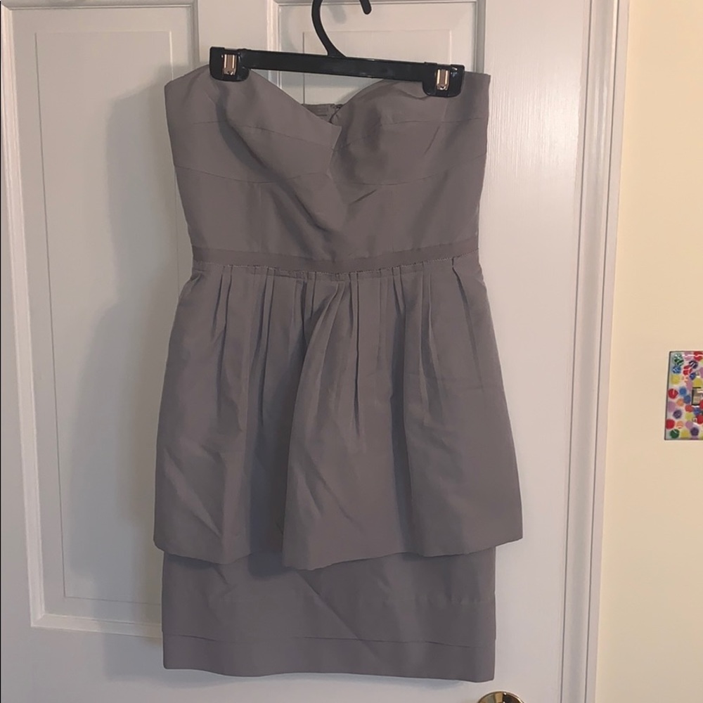 J.crew strapless grey dress